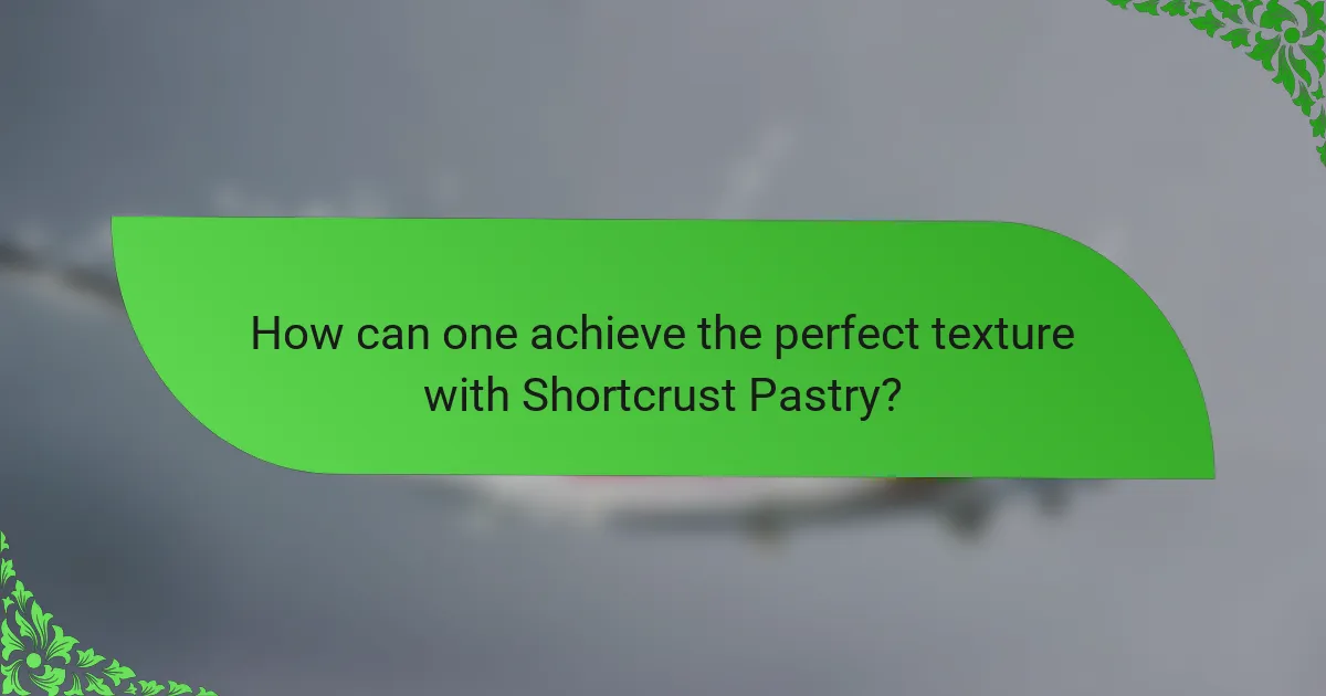 How can one achieve the perfect texture with Shortcrust Pastry?
