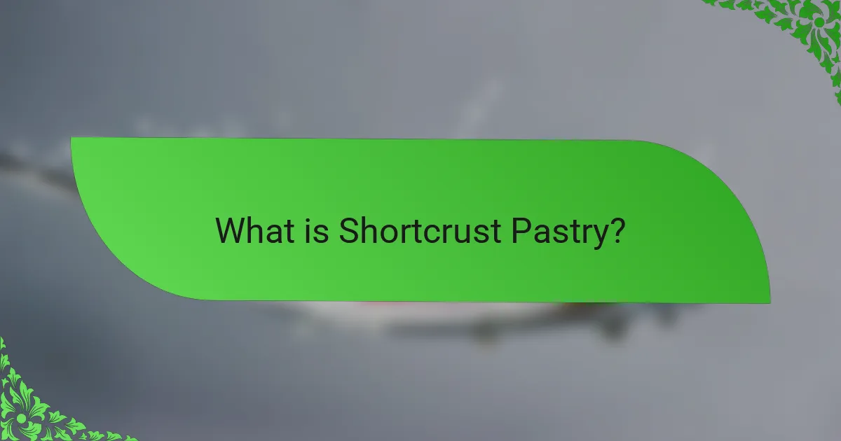 What is Shortcrust Pastry?